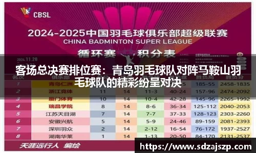 客场总决赛排位赛：青岛羽毛球队对阵马鞍山羽毛球队的精彩纷呈对决